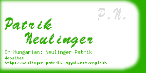 patrik neulinger business card